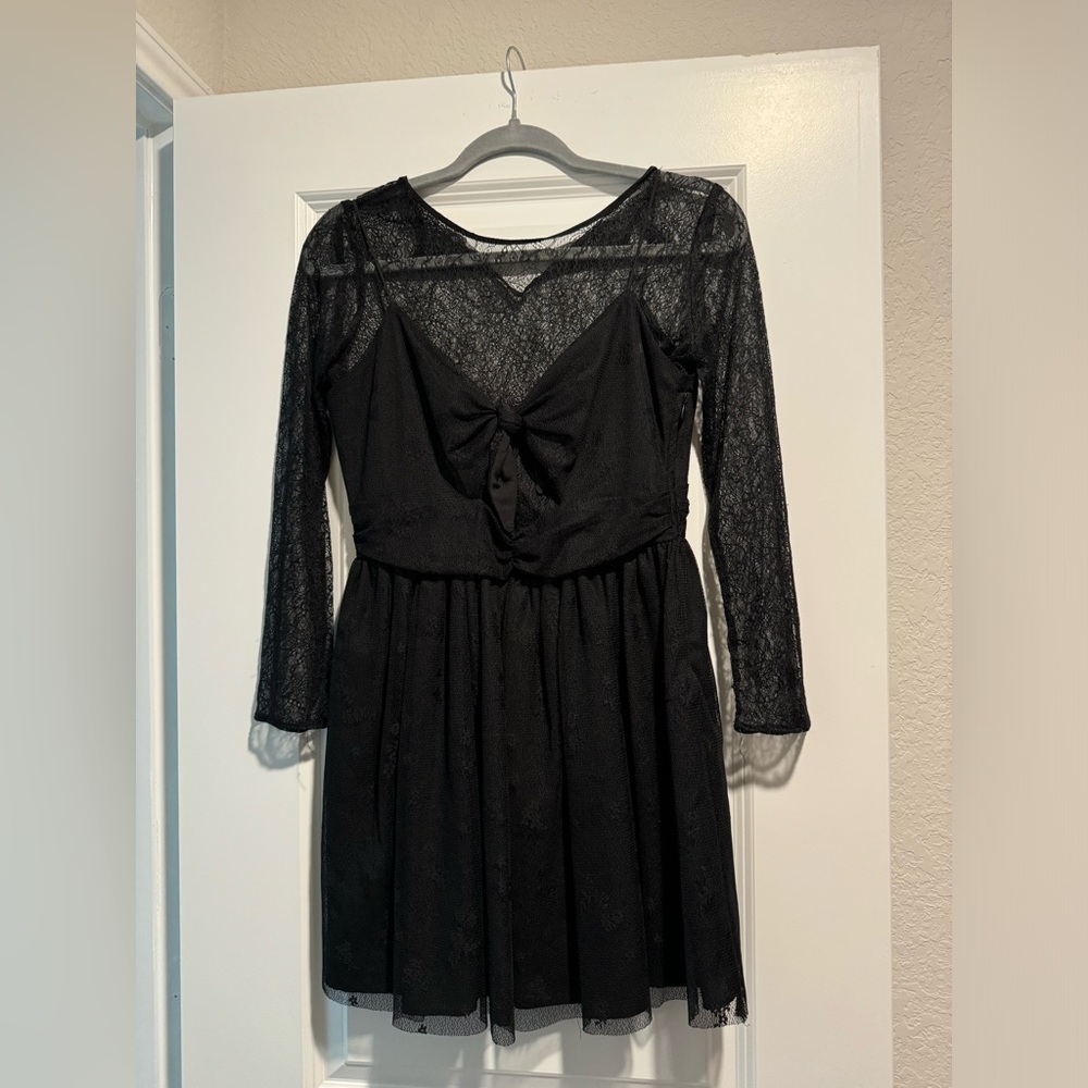 ZARA long sleeve lace mini dress